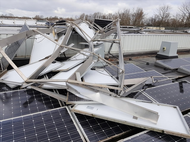Zonnepanelen na stormschade